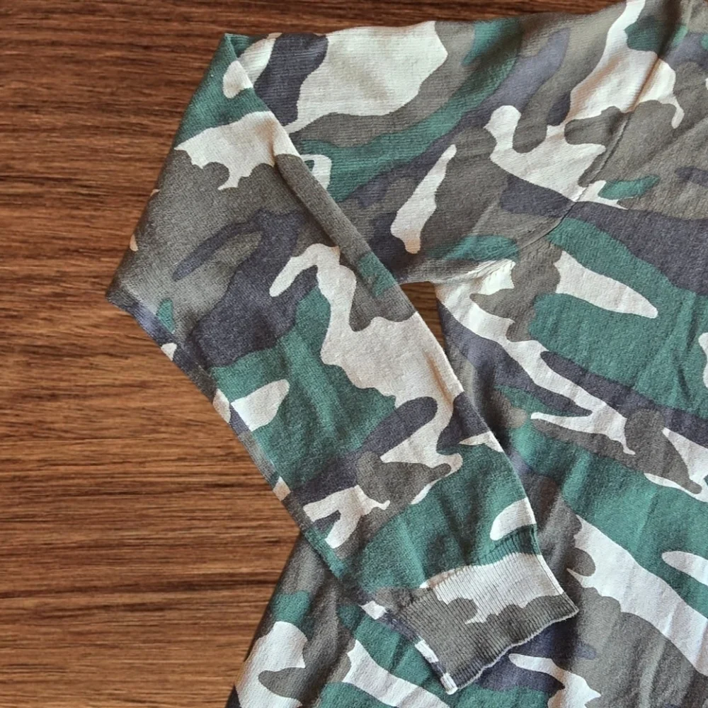 J. Crew Mercantile Camo Crewneck Sweater
